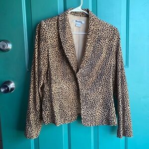 Nygard size 8 ladies animal print jacket blazer beautiful